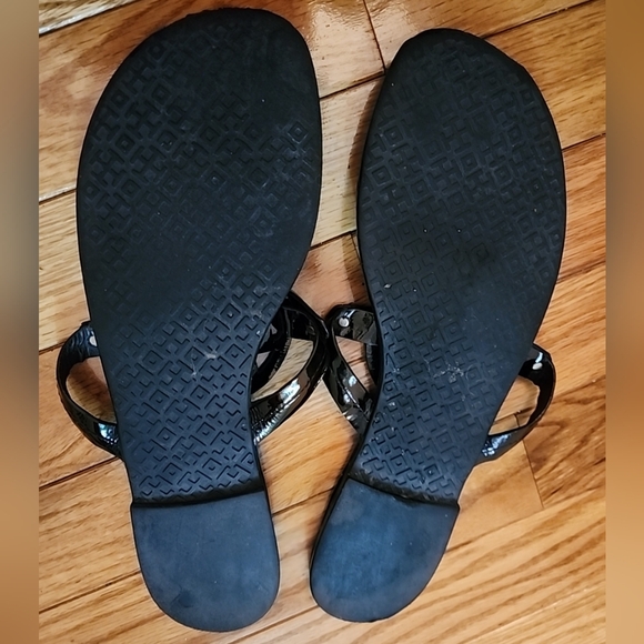 Tory Burch Miller  Black Patent Leather Sandals - Picture 4 of 6
